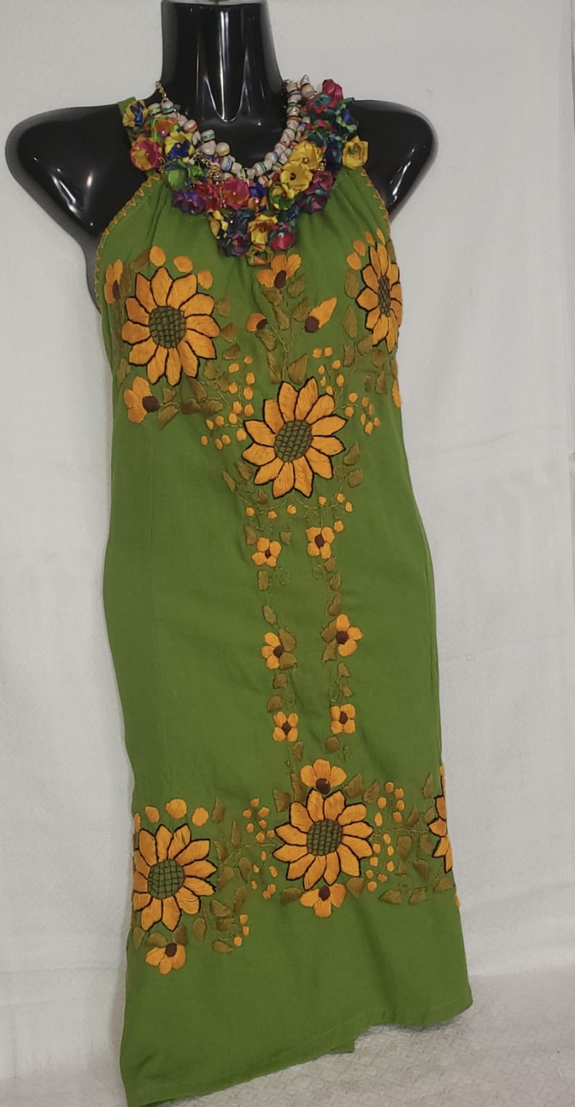 Sunflower Dress (Green) - Large