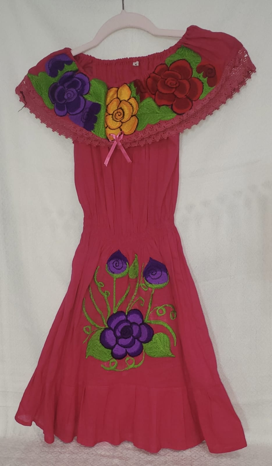 Floral Peasant Dress (Fuisha/Purple) - Size 8